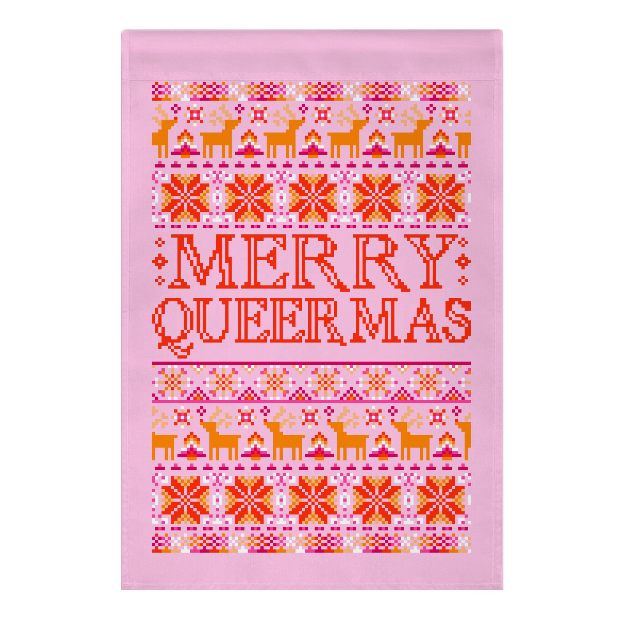 Merry Queermas Lesbian Pride Christmas Sweater Garden Flag